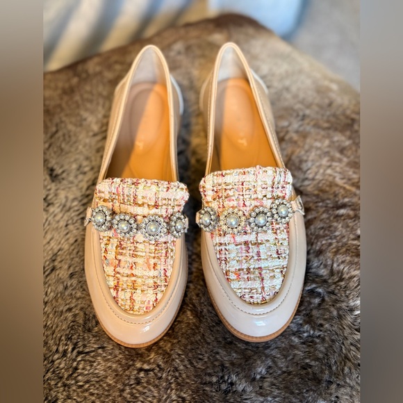 Copper Key Jewel Tinsel Tweed Loafers SZ 6.5 - Picture 3 of 9
